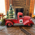 red truck Christmas ornament made of resin, perfect farmhouse style holiday decoration for Christmas trees and festive home decor.