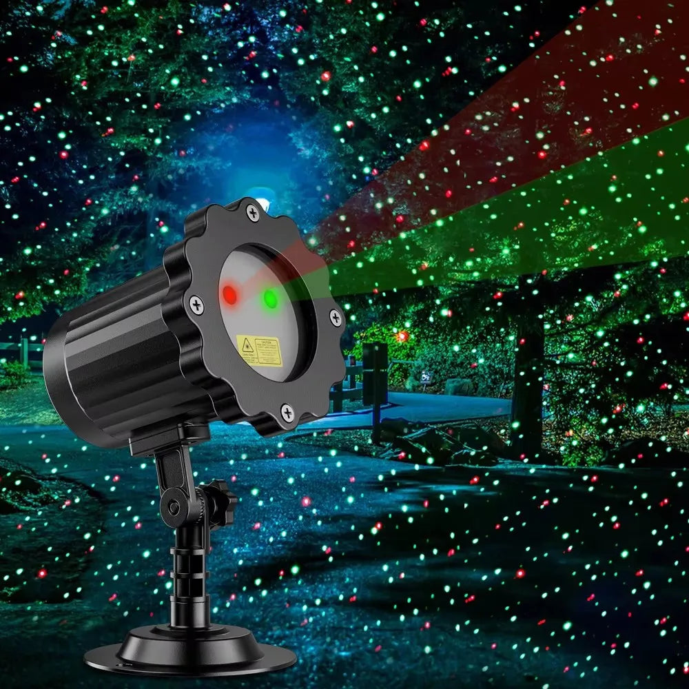 Christmas projector light for outdoor garden with red and green full sky star shower laser decorative lights perfect for festive holiday decoration