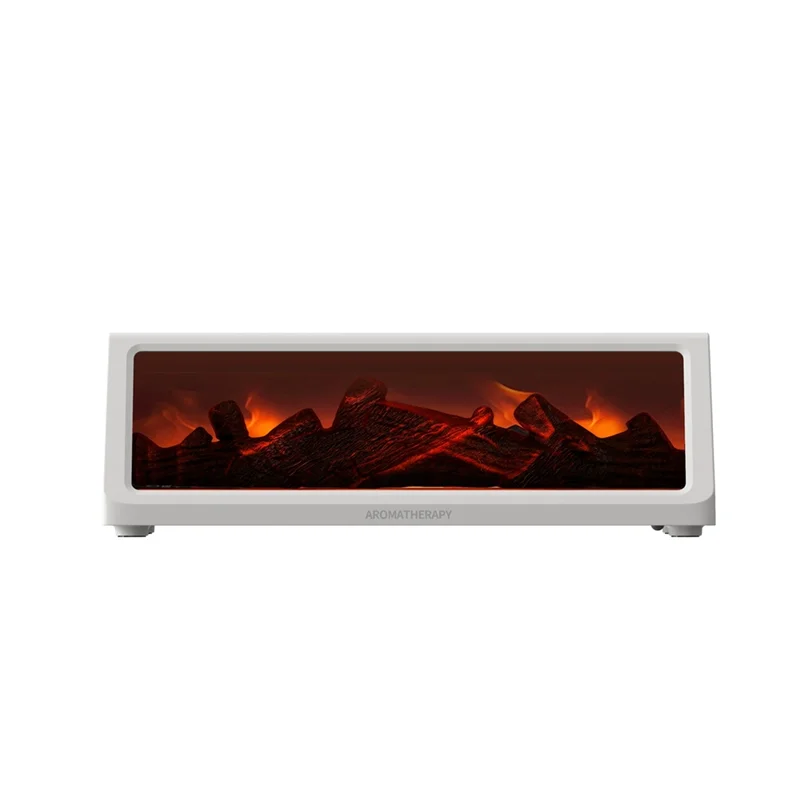 B59B fireplace flame humidifier with realistic simulated wood flame effect and aroma diffuser, ideal for creating a cozy and fragrant indoor environment.