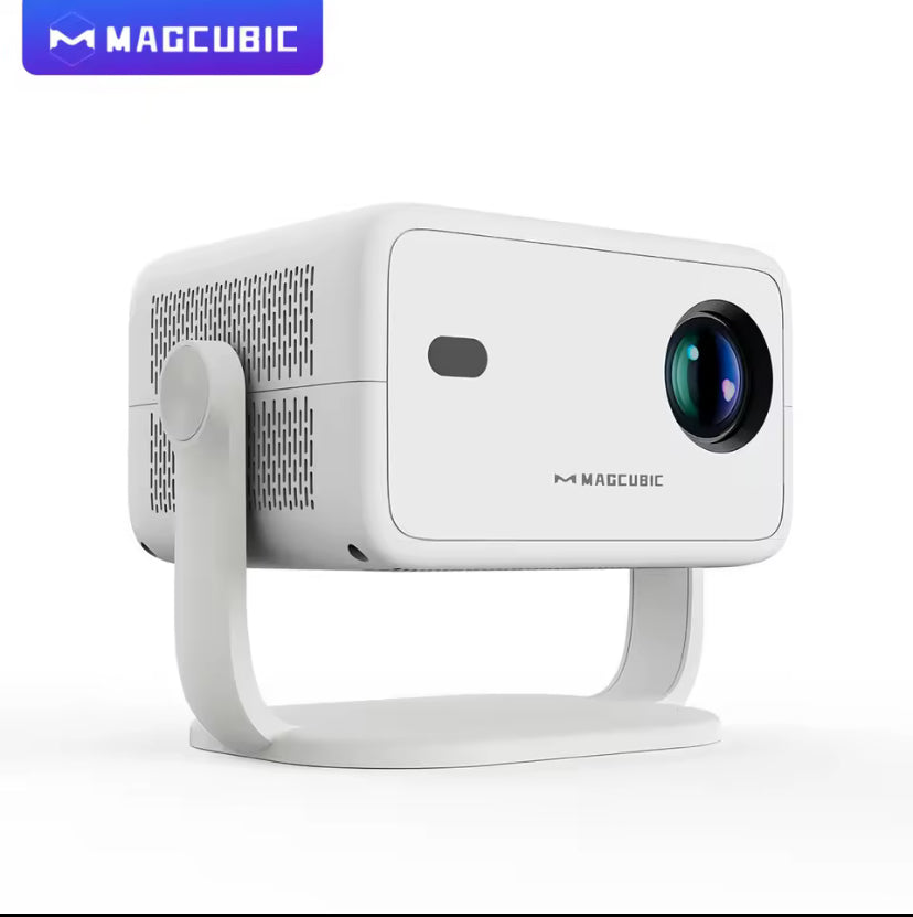 Magcubic L018 8K resolution Android projector with 650 ANSI brightness auto focus WiFi6 Bluetooth 5.4 and portable 360-degree rotating design