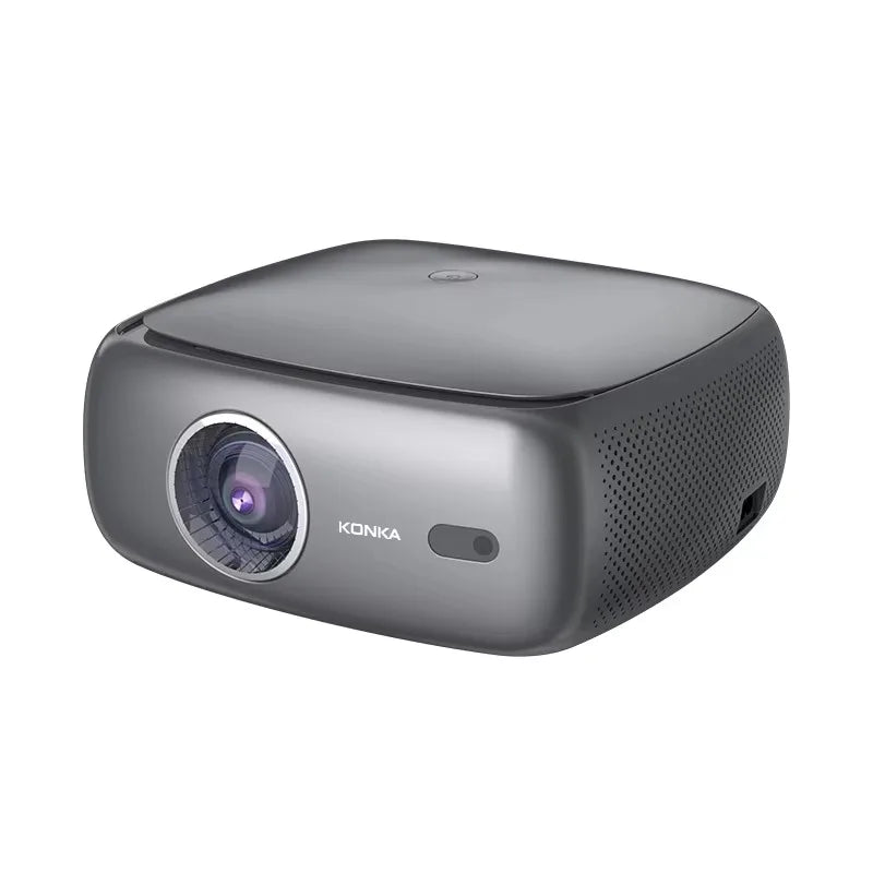 Portable high-definition projector for home theater or outdoor use with compact design and HD display quality
